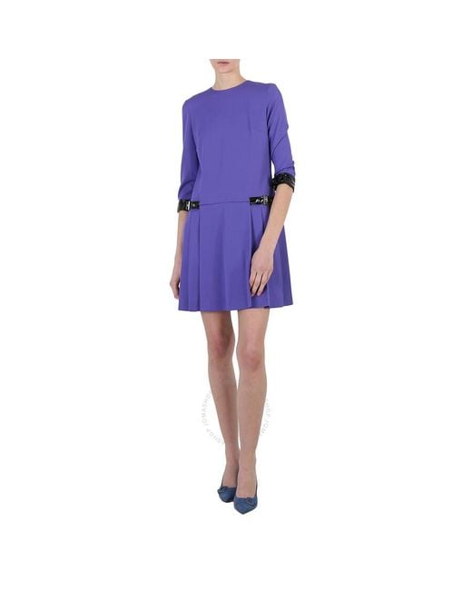 Moschino Purple Long Sleeve Dress