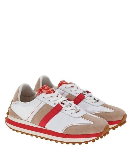 Ferragamo Pink Iulia Low-Top Sneakers