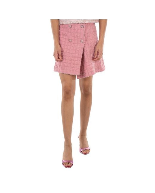 Versace Pink Tweed Mini Skirt