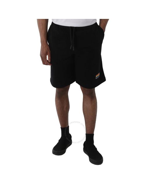 Burberry Black Pride Badge Drawstring Shorts for men