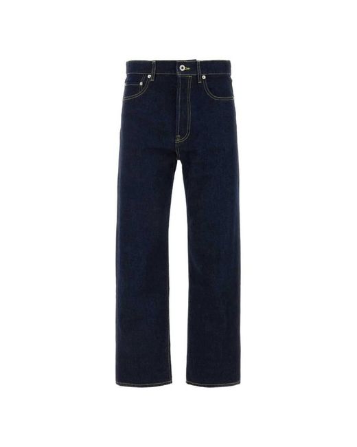 KENZO Blue Asagao Straight Denim Jeans, Waist for men