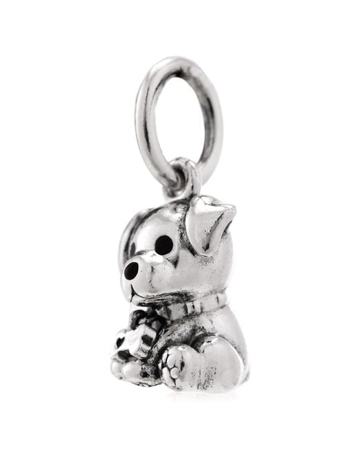 Pandora White Labrador Dog Dangle With Enamel for men