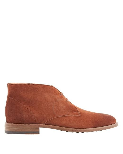 Tod's Brown Oak Velvety Suede Desert Boots, Brand Size 6.5 Us for men