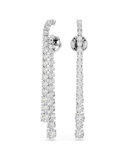 Swarovski White Matrix Drop Earrings