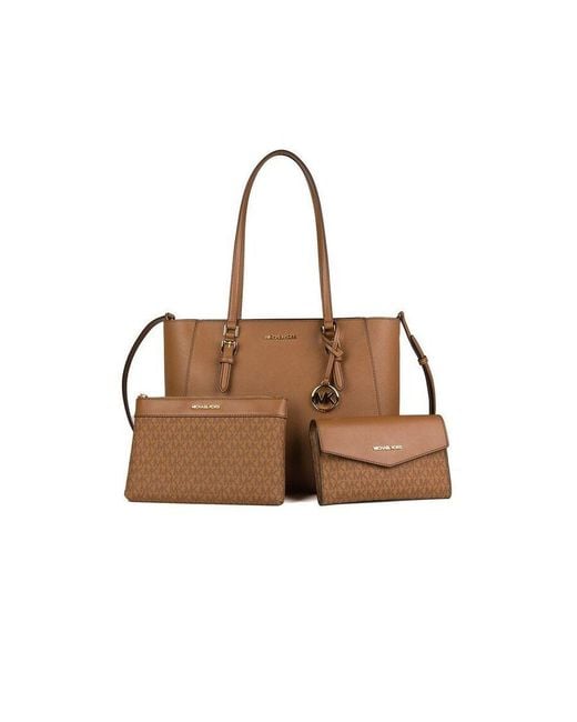 Michael Kors Brown Tote Bag Luggage 88.Coated Canvas Tote-Bags for men