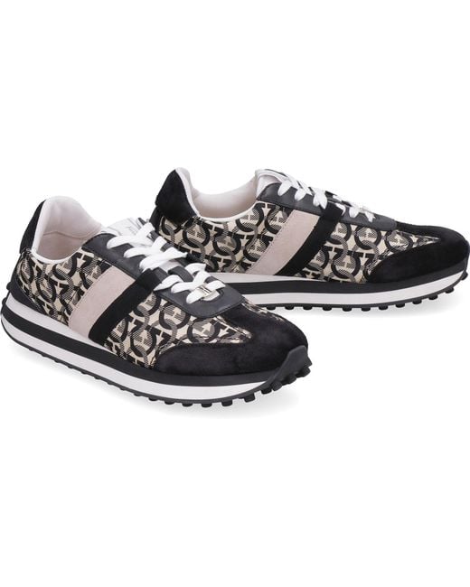 Ferragamo Black Ferragamo Iulia Gancini Print Low-Top Sneakers