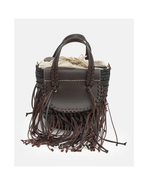 CUBA LAB Black Habanera Fringes Handbag