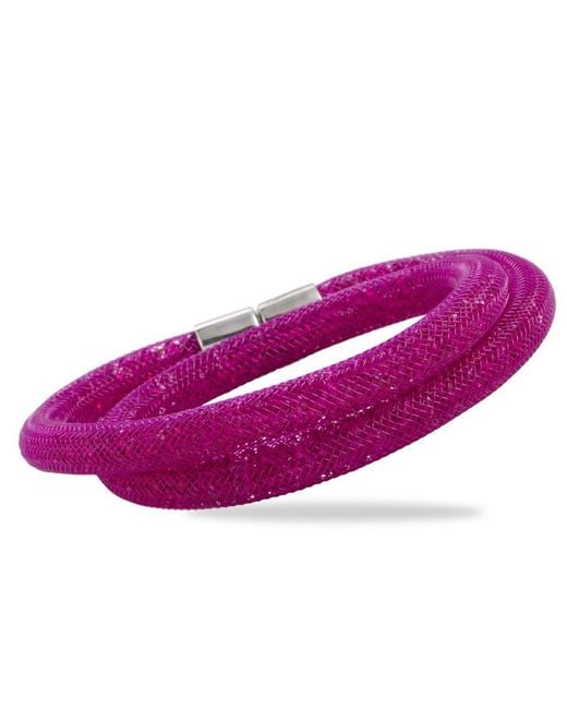 Swarovski Purple Stardust Fuchsia Double Bracelet 5089833-M