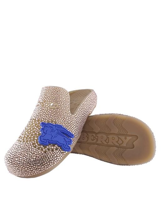 Burberry Natural Crystal-Embellished Stingray Clogs, Brand Size 42 Us for men