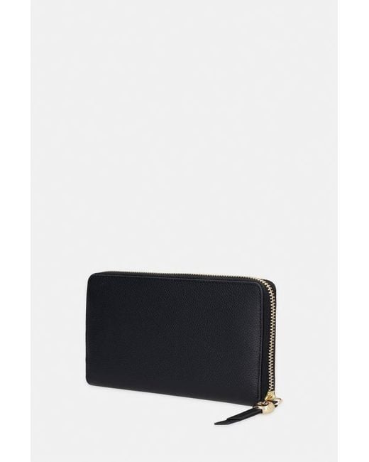 Tory Burch Black Romy Zip Leather Continental Wallet for men