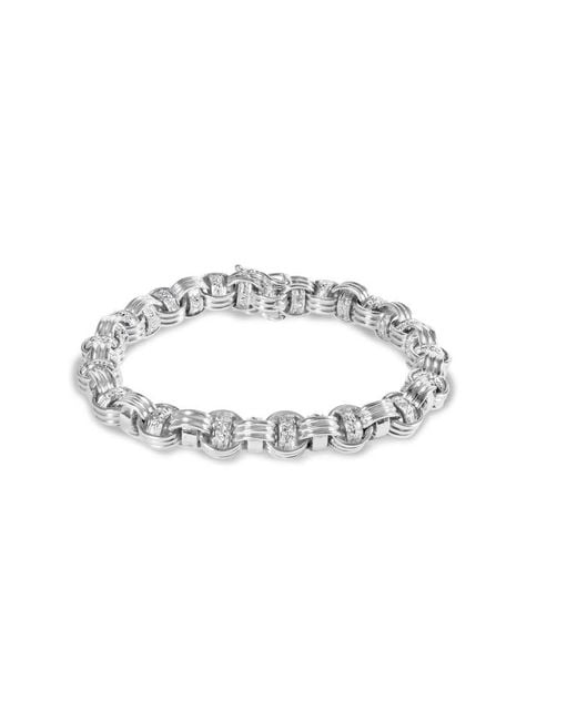 Haus of Brilliance Metallic 14K 1/2 Cttw Diamond Knotted Byzantine Link Bracelet (H-I Color, I2-I3 Clarity)