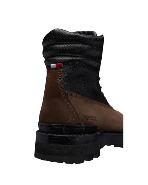 Moncler Brown Peka Lace-Up Boots, Brand Size 41 Us for men