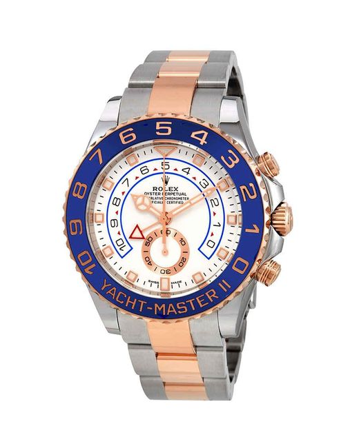 Rolex Blue Yacht-master Ii Chronograph Automatic White Dial Steel for men