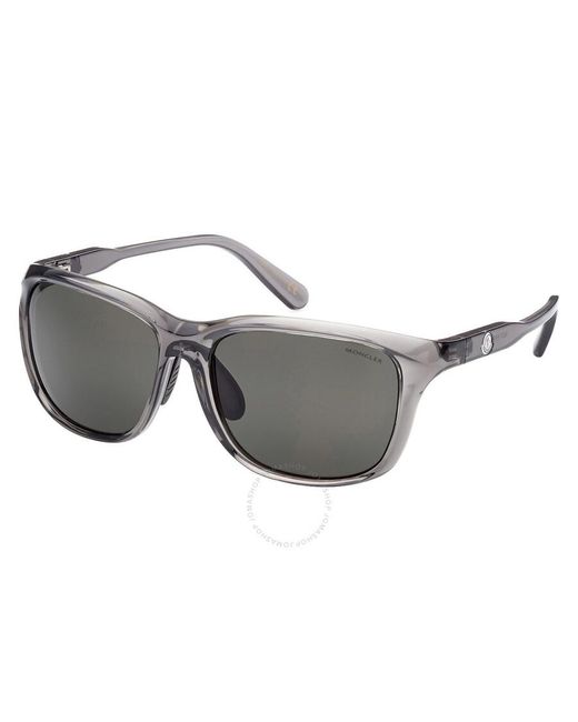 Moncler Gray Smoke Mirrored Rectangular Sunglasses Ml0234-k 20c 60 for men