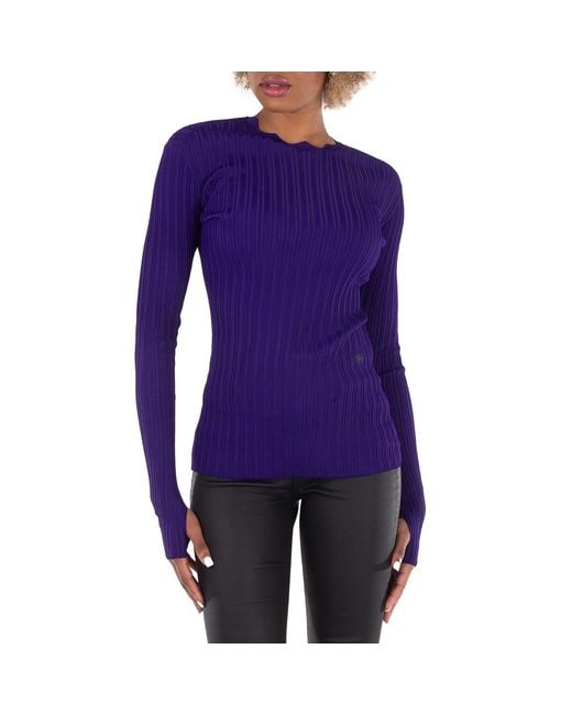 Burberry Purple Viscose Blend Sweater