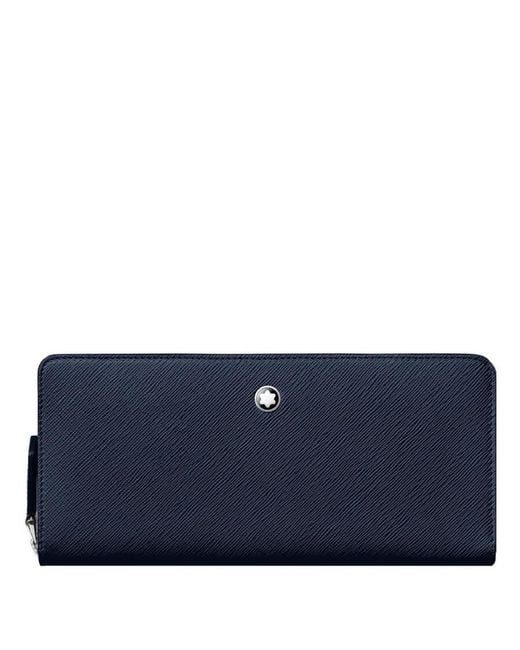 Montblanc Blue Sartorial Leather Phone Pouch for men