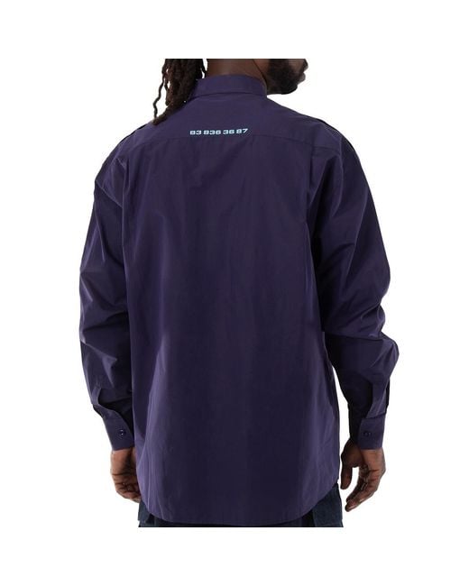VTMNTS Blue Military-Style Police Shirt for men