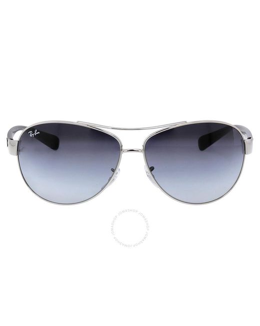 Ray-Ban Blue Grey Gradient Aviator Sunglasses for men