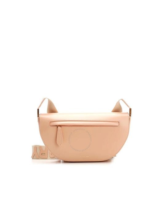 Burberry Peach Pink Small Olympia Leather Shoulder Bag
