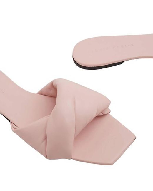 STUDIO AMELIA Pink Twist Front 10 Flat Leather S