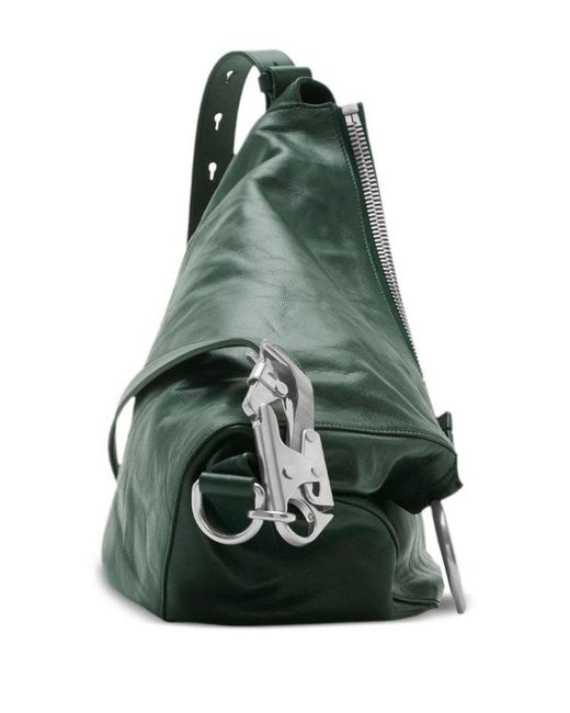 Burberry Green Vine Knight Leather Tote Bag