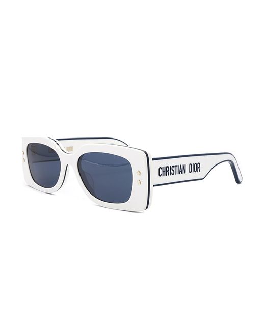 Dior White Blue Rectangular Sunglasses Pacific S1u 95b0 53