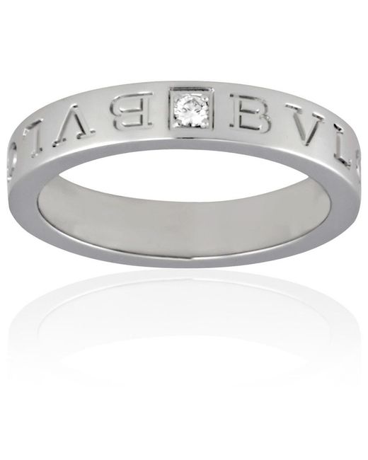 BVLGARI Metallic 18K Diamond Ring, Brand (Us Size 6.25)