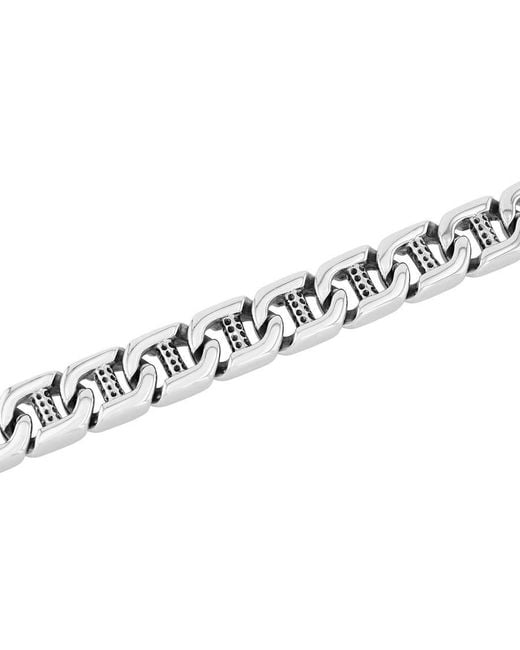 Robert Alton Metallic Stainless Steel Link Bracelet for men