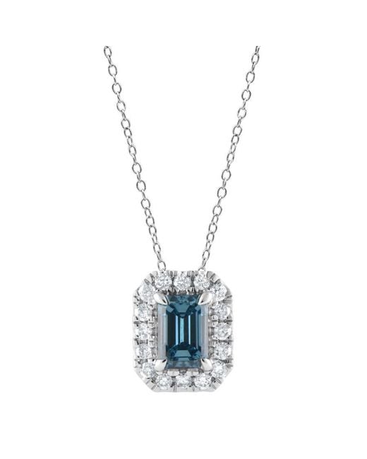 Brilliant Diamond Blue 14Kt 0.25 Carat Lab Grown Diamond Pendant Necklace For