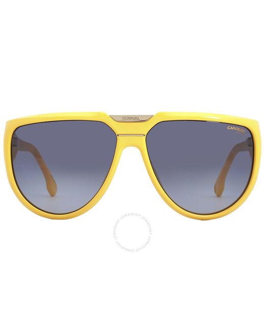 Carrera Blue Grey Shaded Browline Sunglasses Flaglab 13 040g/9o 62