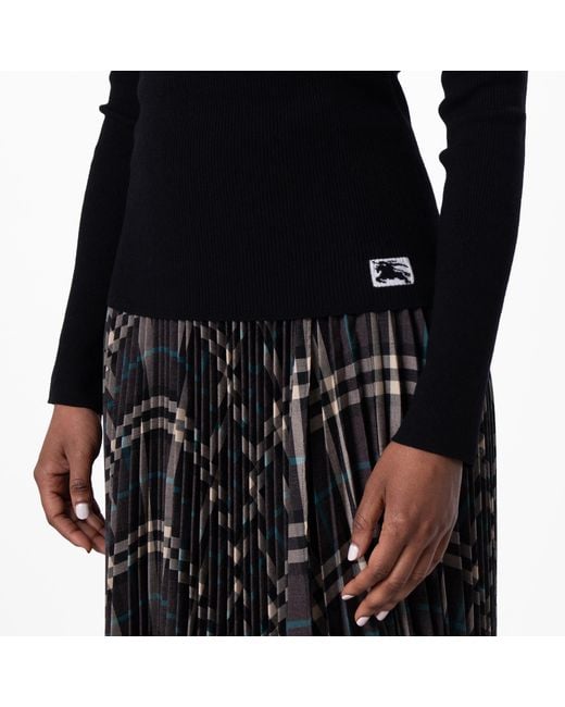 Burberry Black Ekd Wool Blend Sweater