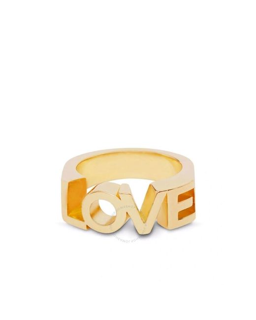 Burberry Metallic Gold-plated Love Ring