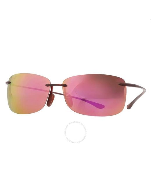 Maui Jim Pink 'akau Maui Sunrise Rectangular Sunglasses P442-10m 62