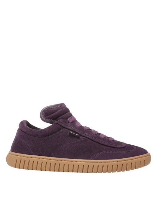 Bally Purple Parrel Suede Low-Top Sneakers, Brand Size 36 Us
