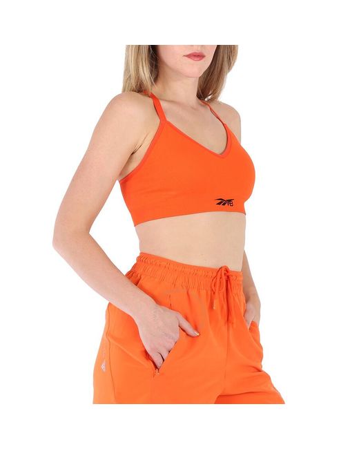 Reebok Orange Ultima Seamless Sports Bra