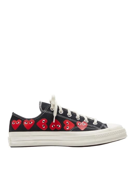Comme des Garçons Multicolor Low Top Multi Heart Sneaker, Brand Size 8.5 (Us for men