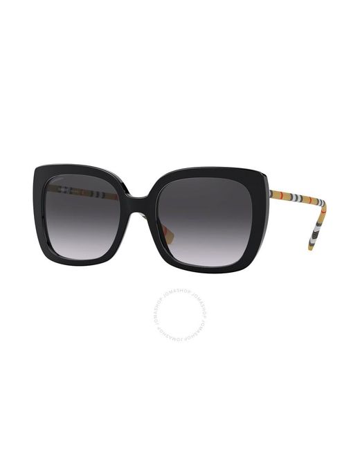 Burberry Black Caroll Gray Gradient Square Sunglasses Be4323f 38538g 56