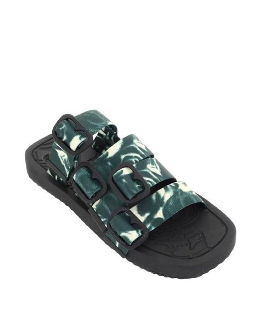 Burberry Green Rose Nylon Strap Sandals, Brand Size 41 Us for men