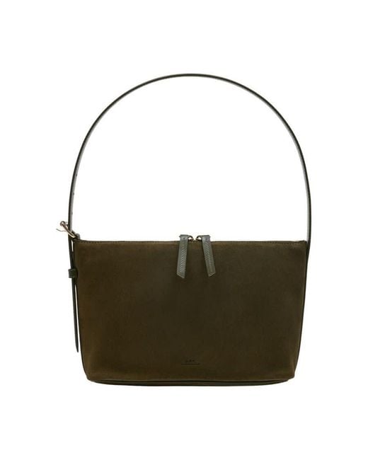A.P.C. Green Vera Shoulder Bag Khaki
