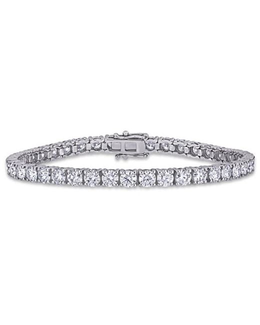 Amour White 9 1/2 Ct Dew Created Moissanite Tennis Bracelet for men