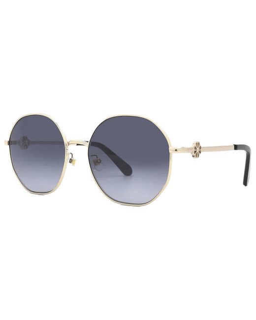 Kate Spade Blue Dark Grey Shaded Round Sunglasses Venus/f/s 0rhl/9o 56