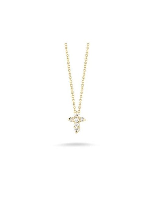Roberto Coin Metallic 18k Yellow Gold Diamond Baby Crs Pendant Necklace