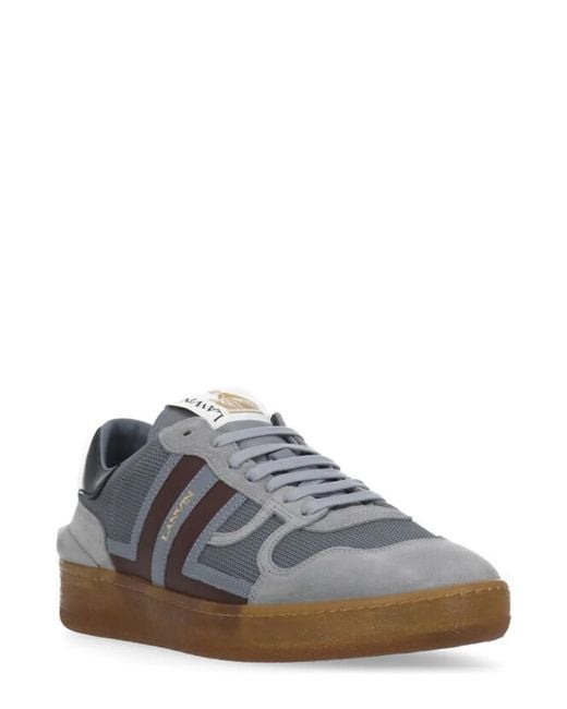 Lanvin Gray Clay Mesh Low-Top Sneakers, Brand Size 39 Us