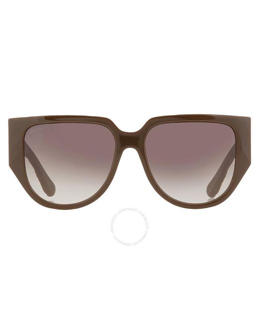 Ferragamo Brown Grey Gradient Browline Sunglasses Sf1088se 324 57