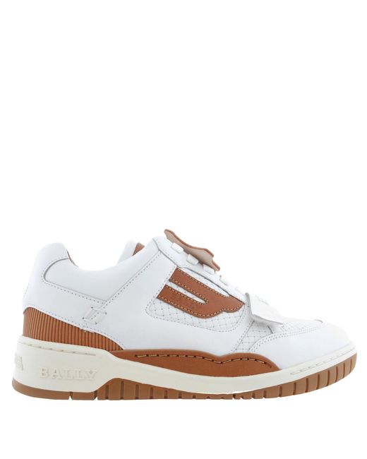 Bally White Karl Low-Top Leather Sneakers for men