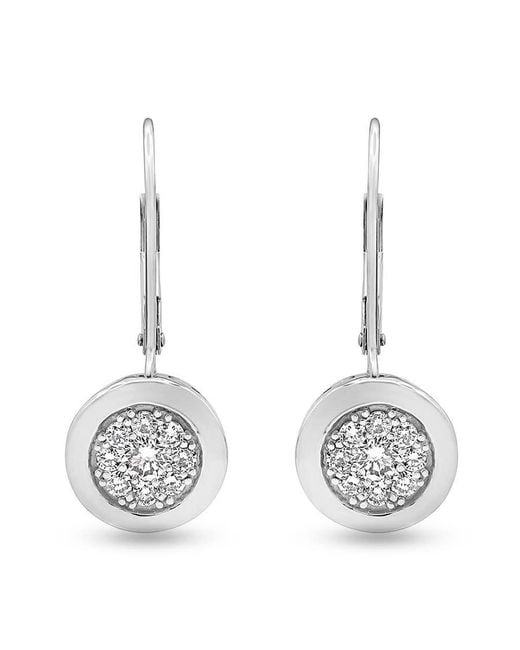 Brilliant Diamond Metallic Sterling 0.70 Carat Lab Grown Diamond Drop Earrings For