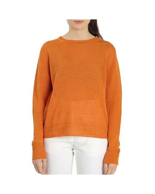 Max Mara Orange Weekend Volpino Knit Linen Sweater