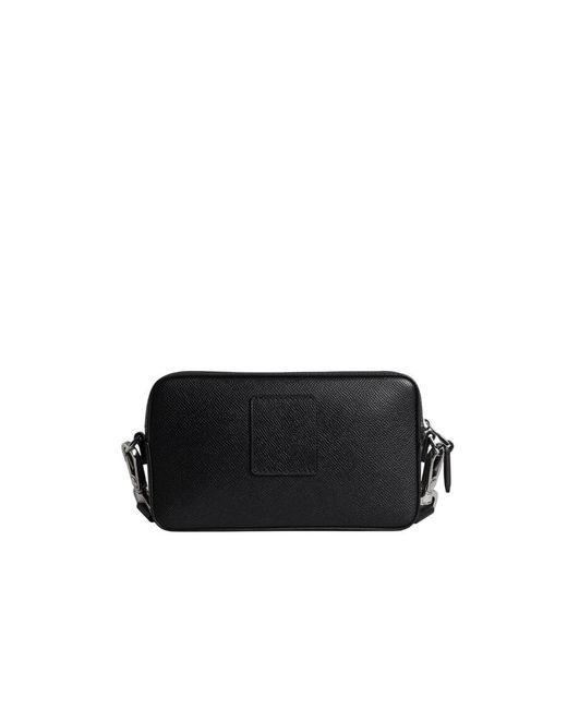 Dunhill Black Cadogan West End Leather Messenger Bag for men