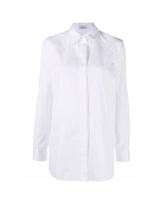 Ferragamo White Long Sleeves Shirt