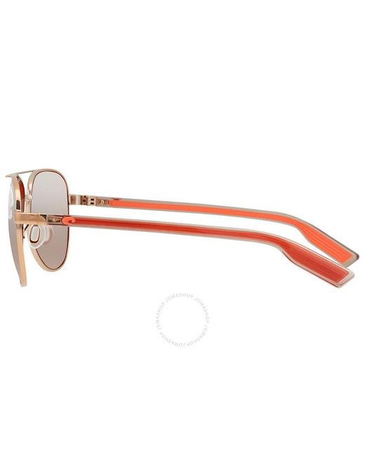 Costa Del Mar Gray Peli Copper Silver Mirror Polarized Polycarbonate Sunglasses Pel 290 Oscp